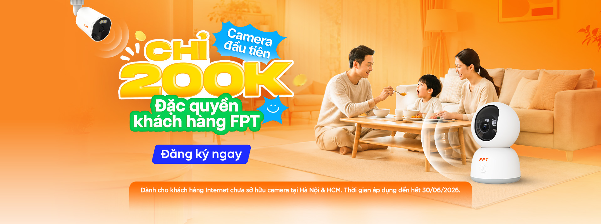 Lắp Internet FPT – Rinh ngay Camera AI chỉ 200K